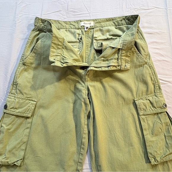 Madewell Garment Dyed Straight Cargo Pants Olive Green Utility Sz 29🧡 - Picture 6 of 11